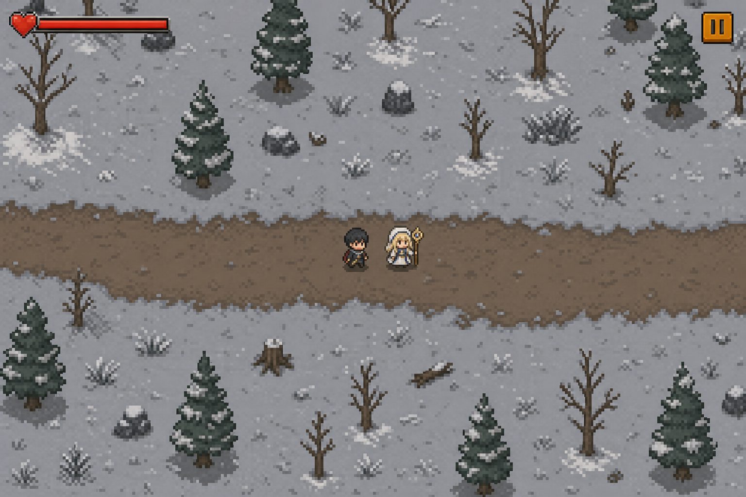 初次任务与女祭司同行 像素动作RPG 画面 8